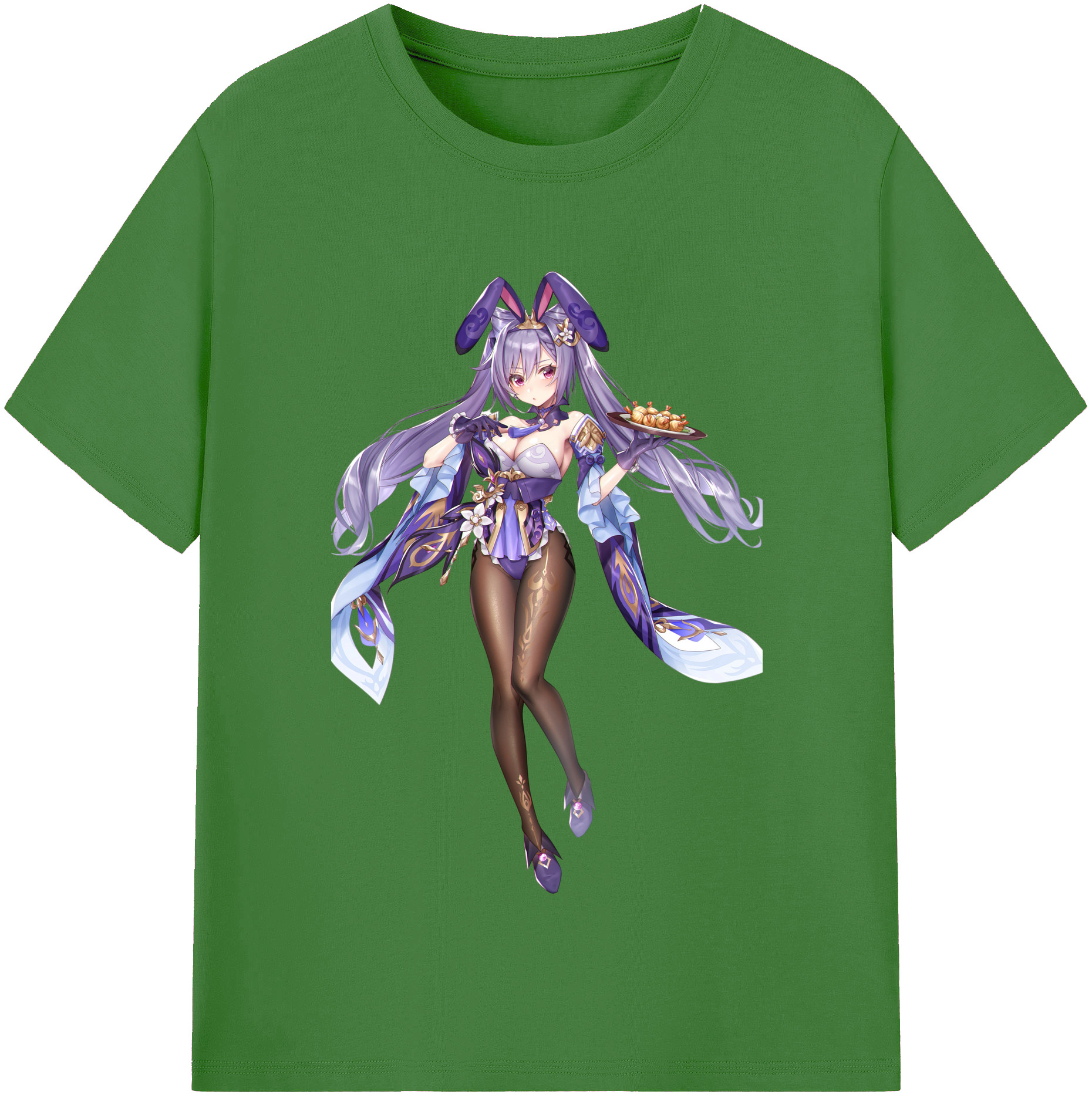 げんし神 刻晴 こくせい genshin Kokusei レディースカジュアルプリントTシャツ（綿100％）
